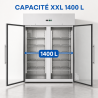 Armoire Réfrigérée Positive 1400 L 2 Portes Vitrées GN 2/1
