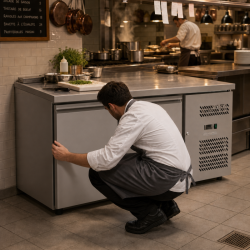 Pozitivni rashladni stol s 2 vrata 228 L ventilirani inox