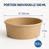 Bol za salatu Kraft 500 ml Ø 150 mm — Paket od 300