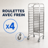Échelle Gastronorme GN 1/1 15 Niveaux Inox Roulettes