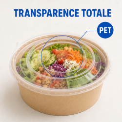 PET poklopac Ø 165 mm za zdjelu salate 1300 ml - x300