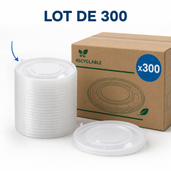 PET poklopac Ø 165 mm za zdjelu salate 1300 ml - x300