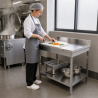 Stol Inox 1000x600 mm Naslon i Donja Polica