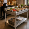 Stol Inox 1000x600 mm Naslon i Donja Polica
