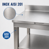 Stol Inox 1000x600 mm Naslon i Donja Polica