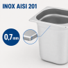Bac Gastro GN 1/6 Inox Dubina 200 mm - 3,4 L