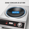 Wok za indukciju Pro 3500 W Inox — Konkavna zona Ø227
