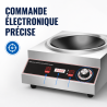 Wok za indukciju Pro 3500 W Inox — Konkavna zona Ø227