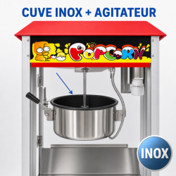 Machine à Pop-Corn Professionnelle 1400 W — Cuve Inox