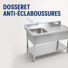 Plonge Inox 1 Bac Ocjedna ploha Desno - L 1000 x P 600 mm