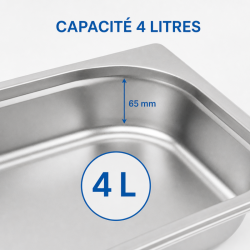 Gastro GN 1/2 Stainless Steel Tray - 65 mm - 4 L - Pro Kitchen