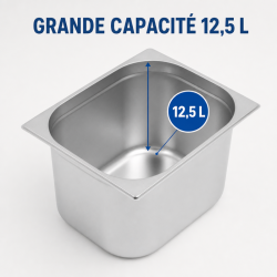 Bac Gastro GN 1/2 Inox Dubina 200 mm 12,5 L