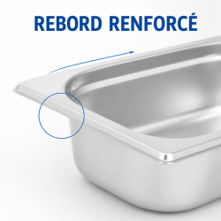 Bac Gastro GN 1/4 Inox — Dubina 65 mm — 1,8 L