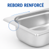 Bac Gastro GN 1/4 Inox — Dubina 65 mm — 1,8 L