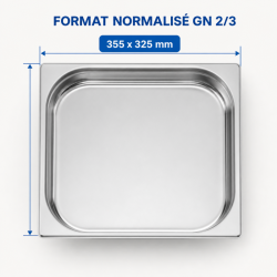 Bac Gastro GN 2/3 Inox — 40 mm, 3 L, Perilica posuđa