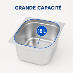 Bac Gastro GN 2/3 Inox 18 L - Dubina 200 mm