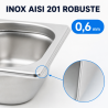 Bac Gastro GN 1/9 Inox - Dubina 65 mm - 0,6 L