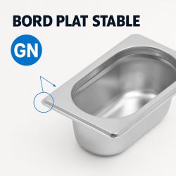 Bac Gastro GN 1/9 Inox - Dubina 65 mm - 0,6 L