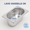 Bac Gastro GN 1/9 Inox - Dubina 65 mm - 0,6 L