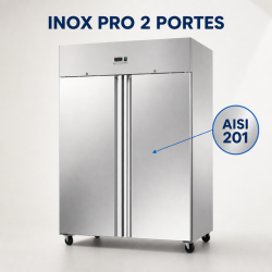 Pozitivni rashladni ormar 1400 L Inox GN 2/1 – 2 vrata