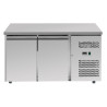Pozitivni rashladni stol s 2 vrata 228 L ventilirani inox