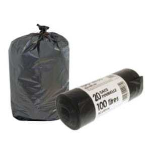 Garbage Bag - 160 L - Roll of 20 Bags