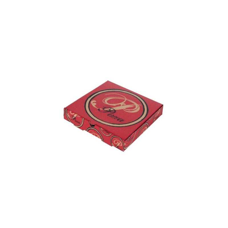 Crvena pizza kutija - 33 x 33 cm - Eko odgovorno - Paket od 100