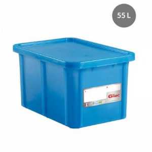 Pravokutni HACCP spremnik s poklopcem - 55 L - Plavi