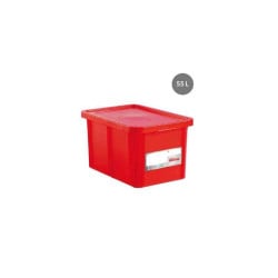 Pravokutna posuda 55 L + Crveni poklopac HACCP