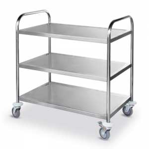 Kolica za posluživanje od nehrđajućeg čelika 3 police - Hendi