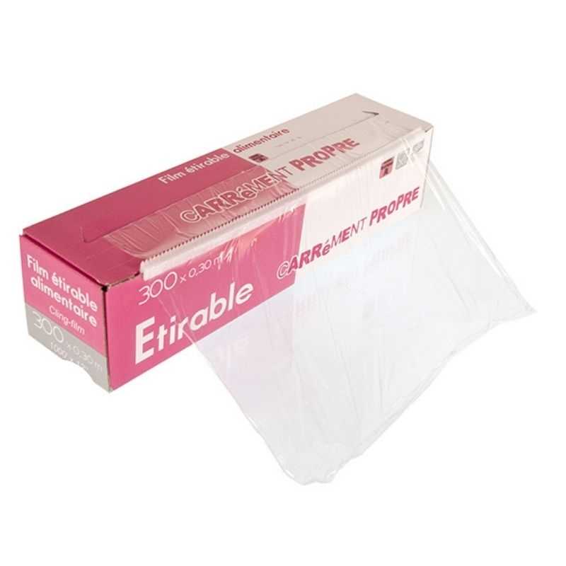Boîte Distributrice avec Film Etirable Alimentaire - 300 x 0,30 m Boîte Distributrice avec Film Etirable Alimentaire - 300 x 0,30 m