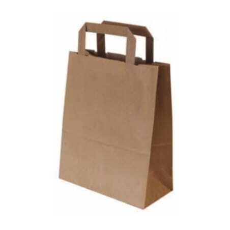 Vreća za kupovinu od kraft papira - 26 x 17 x 34 - Paket od 50