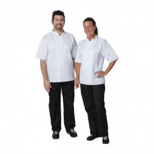 Bijela uniseks kuharska jakna kratkih rukava Vegas - Veličina Xs - Whites Chefs Clothing - Fourniresto