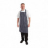 Pregača bez džepa s prugama u plavoj i bijeloj boji 965 x 710 mm - Whites Chefs Clothing - Fourniresto