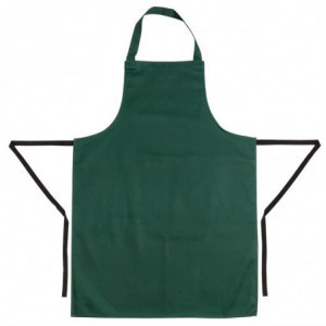 Tablier Bavette Zelena Bočica 710 X 970 Mm - Bijela Kuharska Odjeća - Fourniresto