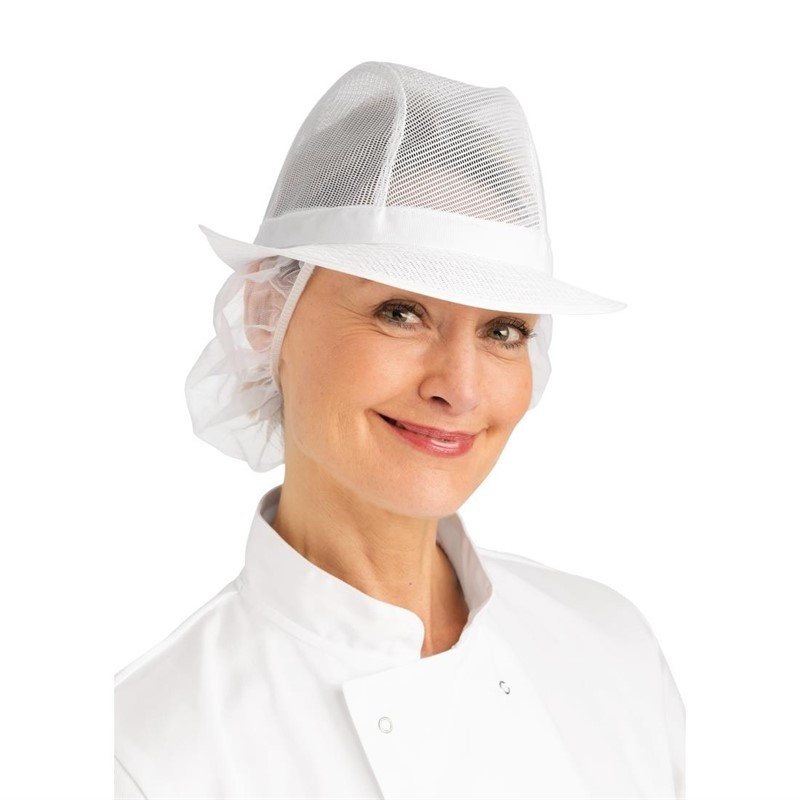 Šešir Trilby bijeli s mrežicom - veličina L 590 mm - FourniResto - Fourniresto Šešir Trilby bijeli s mrežicom - veličina L 590 mm - FourniResto - Fourniresto