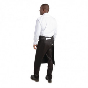 Standardna crna pregača od polikotona 914 x 762 mm - Whites Chefs Clothing - Fourniresto