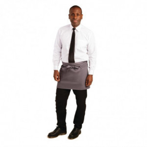 Prekrivač za kratki sivi antracitni konobar od polikotona 750 x 373 mm - Whites Chefs Clothing - Fourniresto