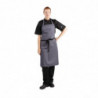 Pregača Bavette siva antracit od polikotona 711 x 965 mm - Whites Chefs Clothing - Fourniresto