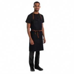 Pregača Bavette Indigo Memphis od pamuka 760 x 865 mm - Chef Works - Fourniresto