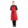 Pregača s naramenicama u crvenom polikotonu - Whites Chefs Clothing - Fourniresto