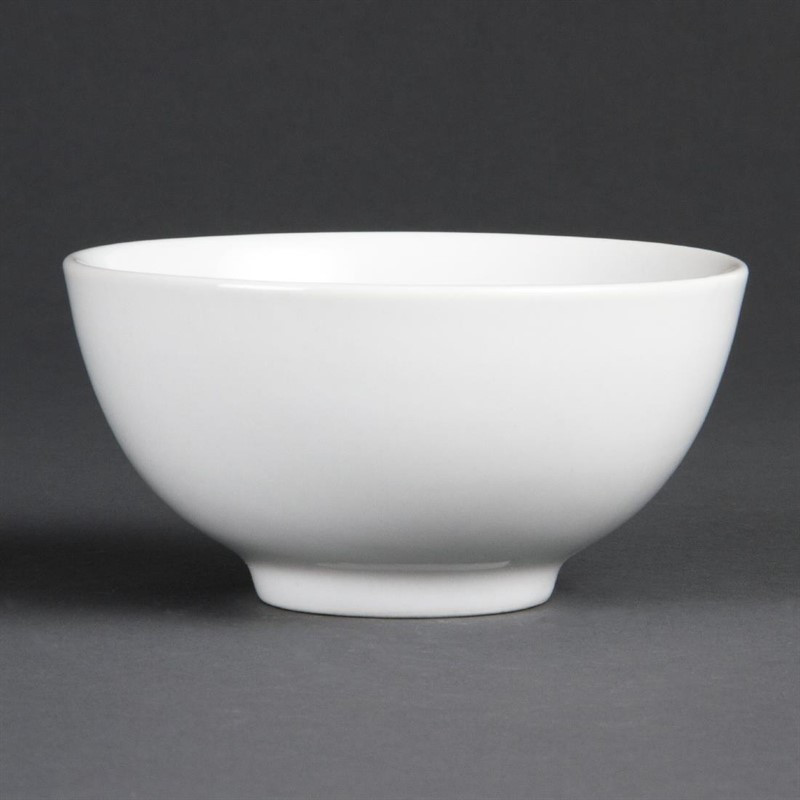 White Rice Bowl 130 mm - Set of 12 - Olympia - Fourniresto