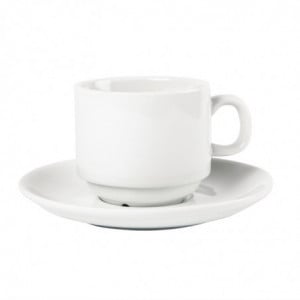 Stackable White Cup Whiteware 200 ml Ø 80 mm - Set of 12 - Olympia - Fourniresto