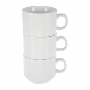 Tasse Empilable Blanche Whiteware 200 Ml Ø 80 Mm - Lot De 12 - Olympia - Fourniresto