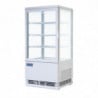 Vitrine Réfrigérée Positive Blanche 2 Portes Incurvées 86 L - Polar