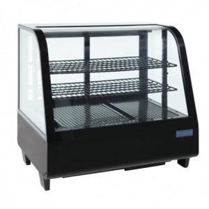 Vitrine Réfrigérée de Comptoir Noire - 100 L - Polar