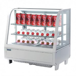 Vitrine Réfrigérée de Comptoir Blanche - 2 Etagères - 100 L - Polar