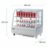 White Countertop Refrigerated Display Case - 2 Shelves - 100 L - Polar