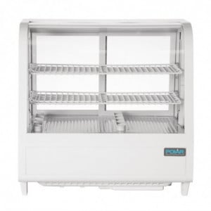 Vitrine Réfrigérée de Comptoir Blanche - 2 Etagères - 100 L - Polar