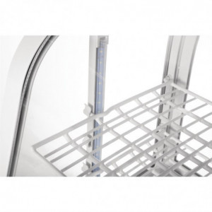 White Countertop Refrigerated Display Case - 2 Shelves - 100 L - Polar